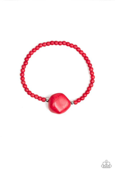 Eco Eccentricity Red - Paparazzi Bracelet