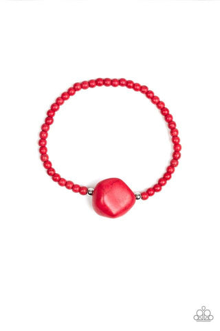 Eco Eccentricity Red - Paparazzi Bracelet