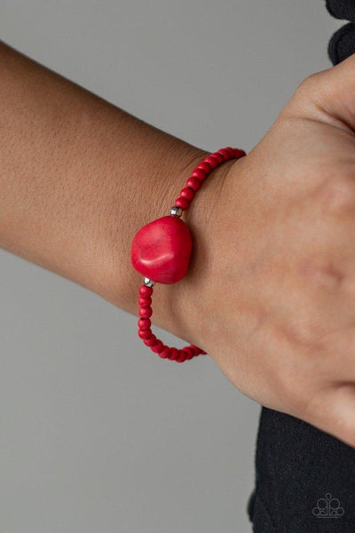 Eco Eccentricity Red - Paparazzi Bracelet