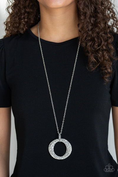 Medal Marathon Silver - Paparazzi Necklace