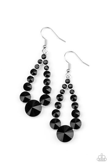 Here GLOWS Nothing - Black Earrings - Paparazzi Jewelry