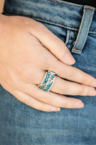 Elegant Effervescence Blue - Paparazzi Ring