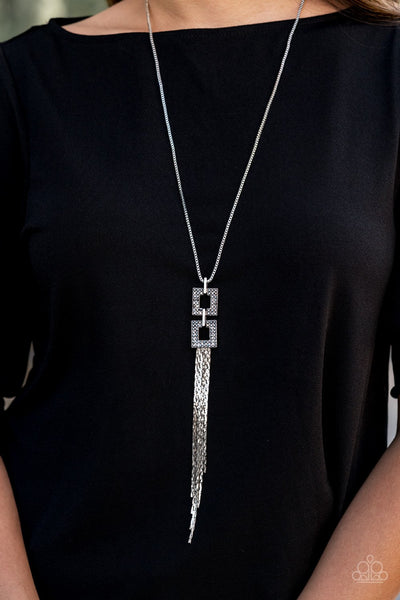 Times Square Stunner Silver - Paparazzi Necklace