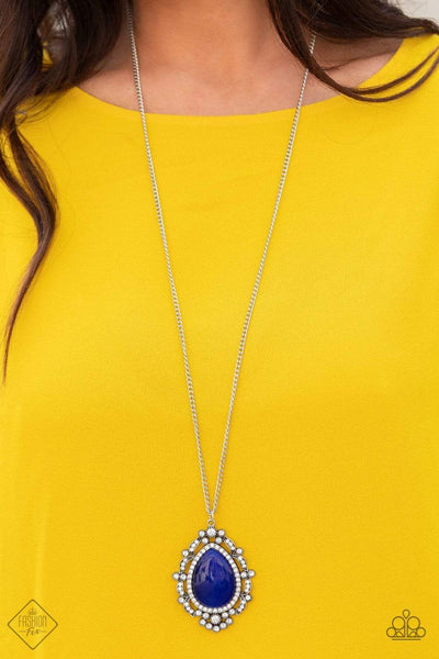 Frozen Gardens Blue - Paparazzi Necklace