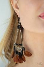 Haute Hawk Black Earring - Paparazzi Jewelry
