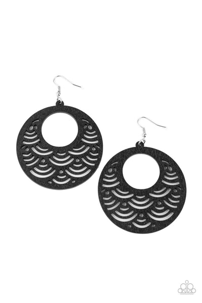 Sea Le Vie Black Earrings - Paparazzi Jewelry