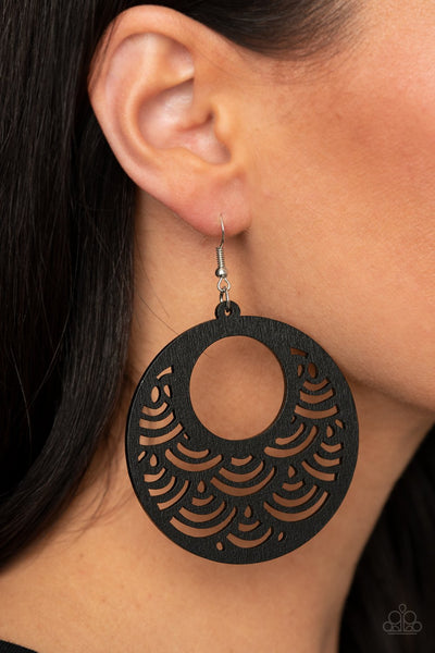 Sea Le Vie Black Earrings - Paparazzi Jewelry