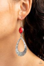 Badlands Baby Red Earrings - Paparazzi Accessories
