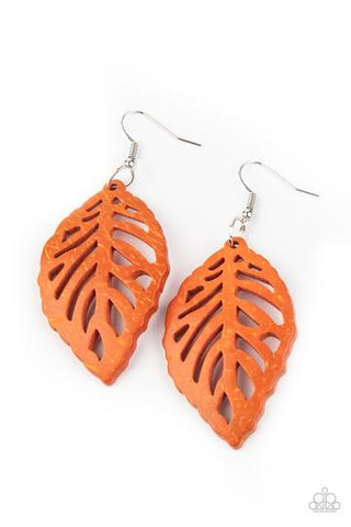 Leaf 'Em Hanging Orange - Paparazzi Jewelry