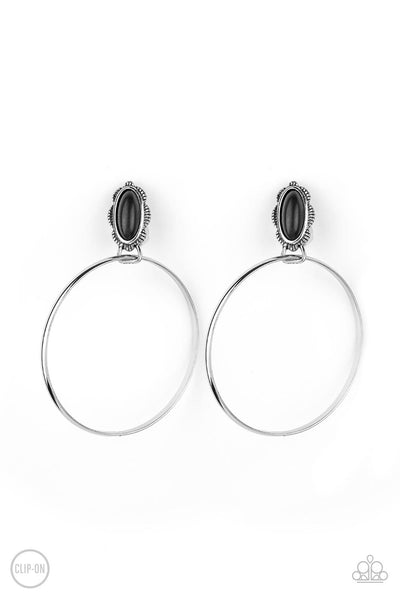 At Long LASSO Black - Paparazzi Earring