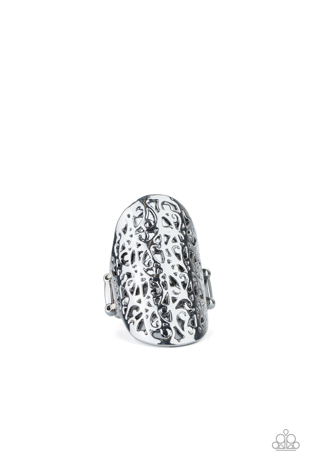 Full Out Frill - Black - Paparazzi Ring