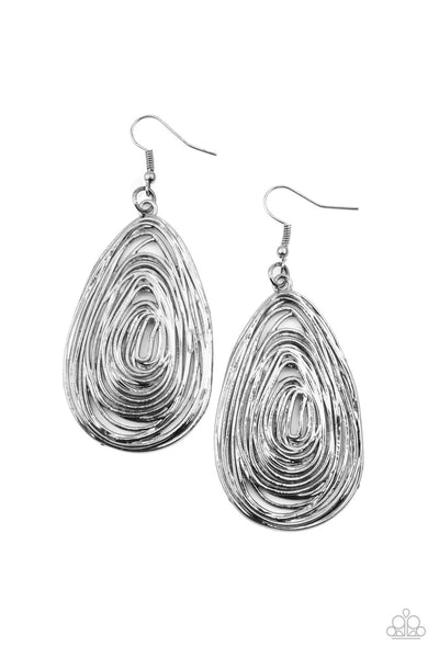Rural Ripples Black Earring - Paparazzi Jewelry