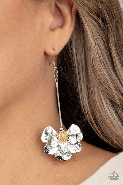 Oh SNAPDRAGONS! Silver - Paparazzi Earring