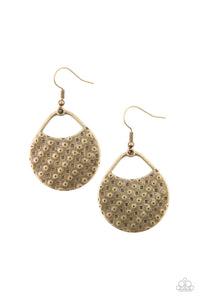 Im Sensing a Pattern Here - Brass - Paparazzi Earring