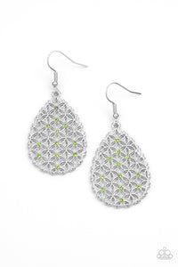 Glorious Gardens - Green - Paparazzi Earring