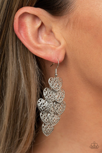 Shimmery Soulmates - Silver - Paparazzi Jewelry