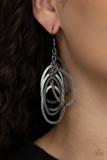 Mind OVAL Matter - Black - Paparazzi Jewelry