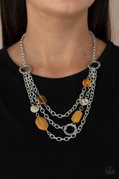 Oceanside Spa - Orange - Paparazzi Jewelry