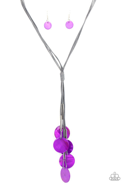 Tidal Tassels Purple - Paparazzi Necklace