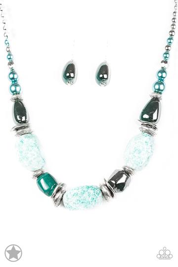Glaze of Glory - Blue Necklace - Paparazzi Accessories