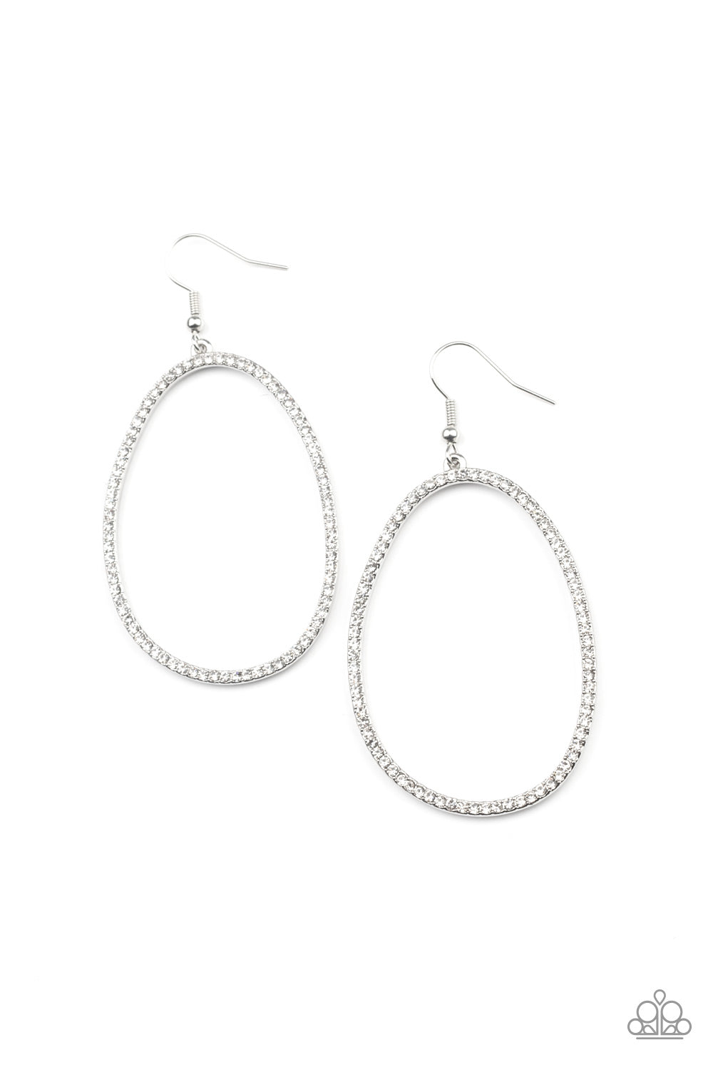 OVAL-ruled! White - Paparazzi Jewelry