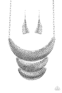 Moonwalk Magic  Silver - Paparazzi Necklace