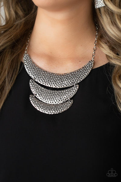 Moonwalk Magic  Silver - Paparazzi Necklace