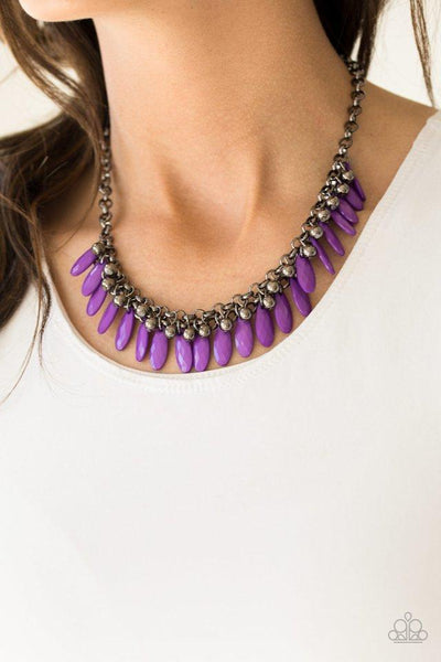 Jersey Shore Purple - Paparazzi Necklace