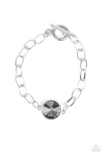 All Aglitter Silver Bracelet - Paparazzi Jewelry