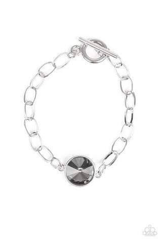 All Aglitter Silver Bracelet - Paparazzi Jewelry