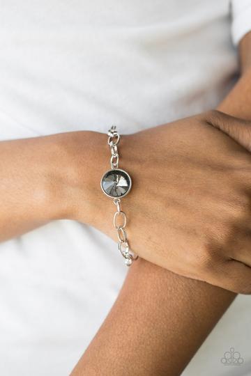 All Aglitter Silver Bracelet - Paparazzi Jewelry
