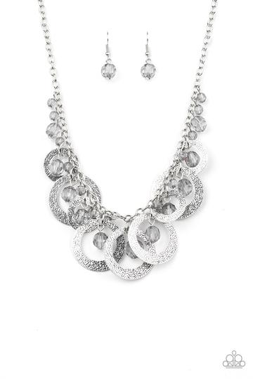 Turn It Up Silver - Paparazzi Necklace