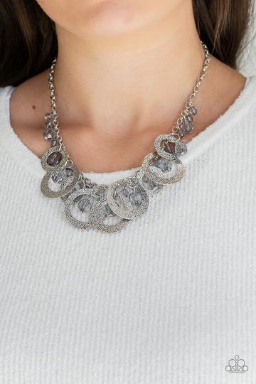 Turn It Up Silver - Paparazzi Necklace