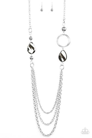 Rebels Have More Fun Silver - Paparazzi Necklace