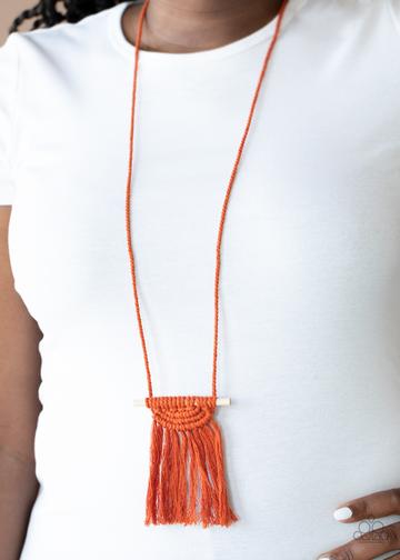 Between You and Macramé Orange - Paparazzi Jewelry