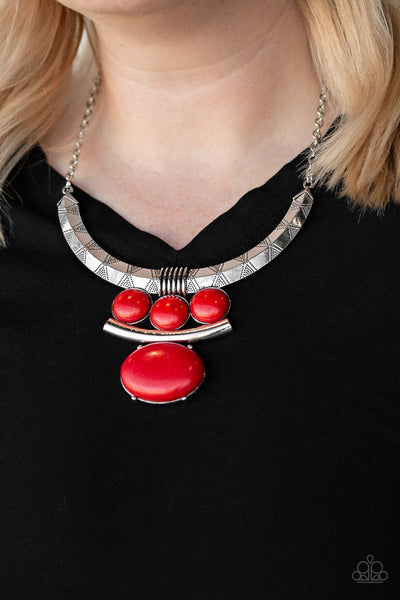 Commander in Cheifette Red - Paparazzi Necklace