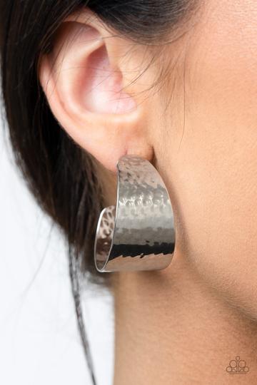 Flatten The Curve Silver - Paparazzi Earring
