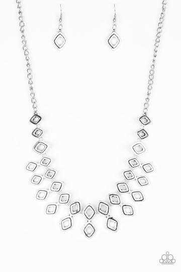 Geocentric Silver - Paparazzi Necklace