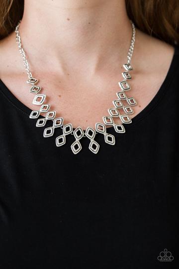 Geocentric Silver - Paparazzi Necklace