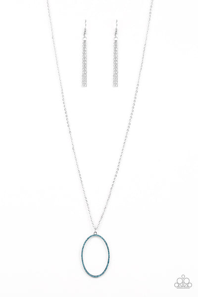 A Dazzling Distraction Blue - Paparazzi Necklace