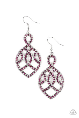 A Grand Statement Purple - Paparazzi Earring