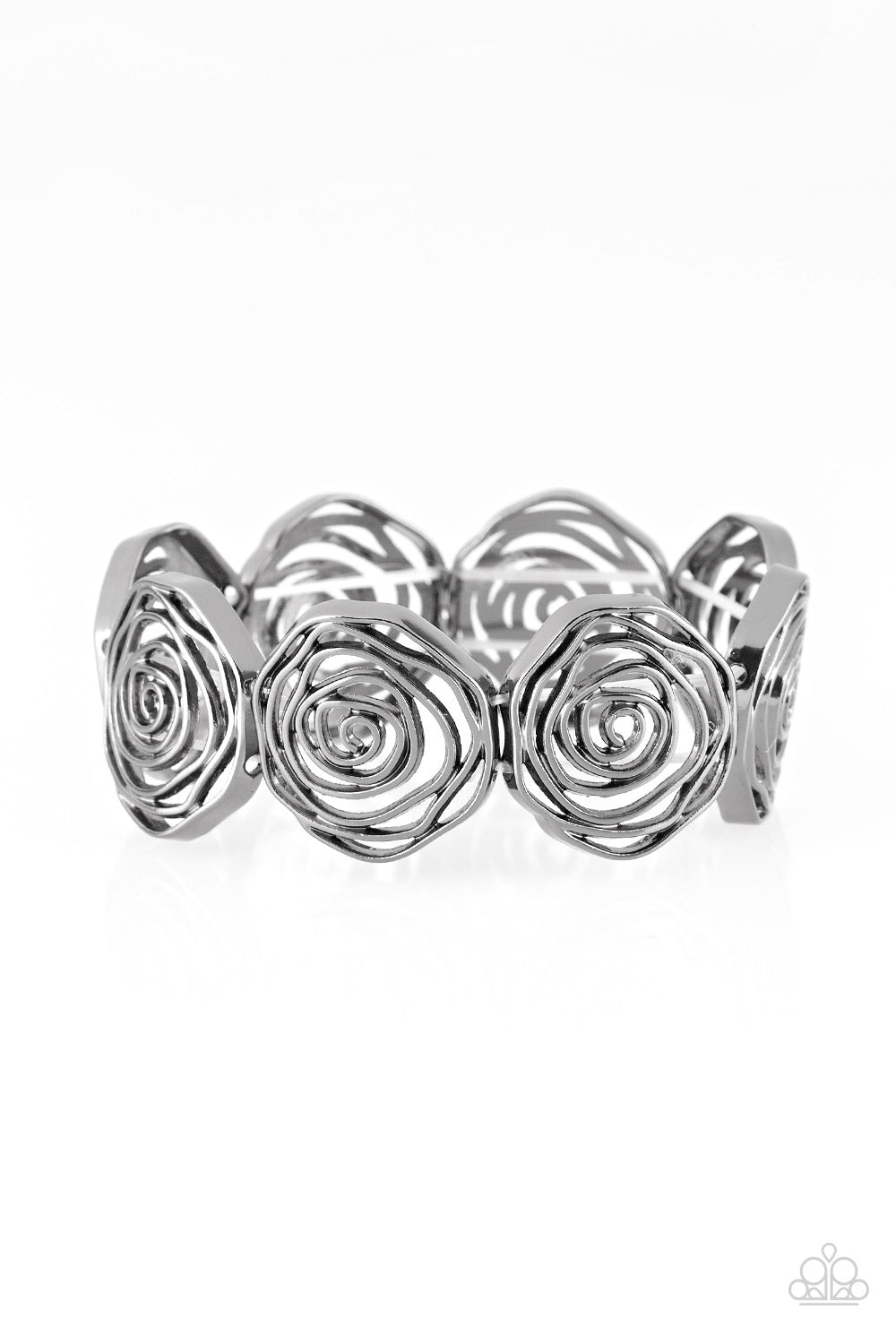 Beat Around The Rosebush Black - Paparazzi Bracelet