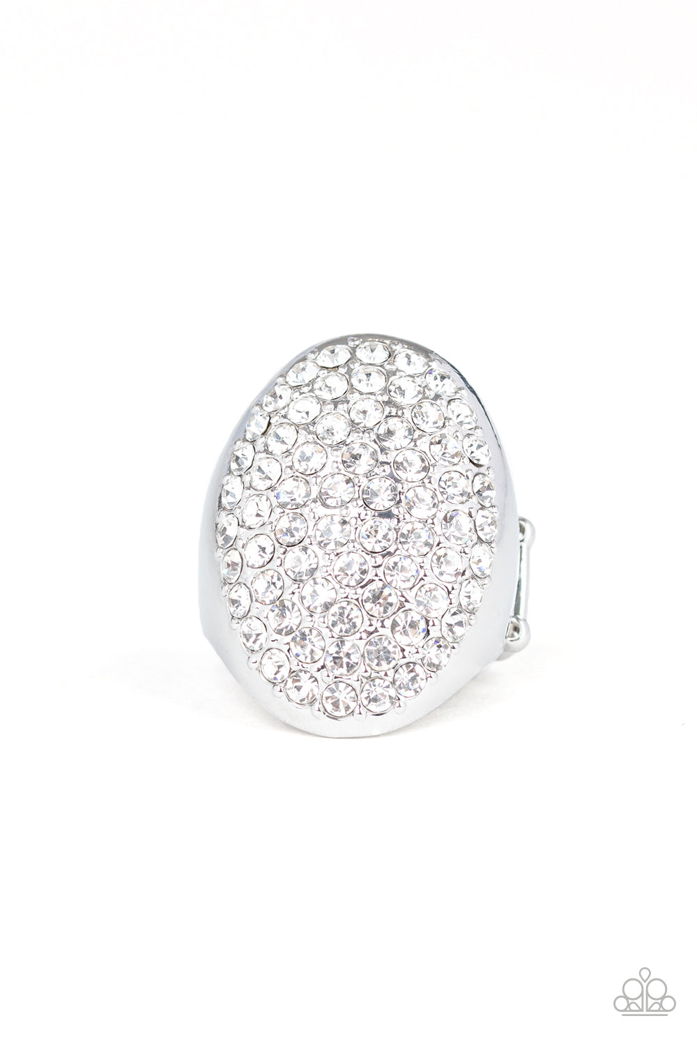 Bling Scene White - Paparazzi Ring