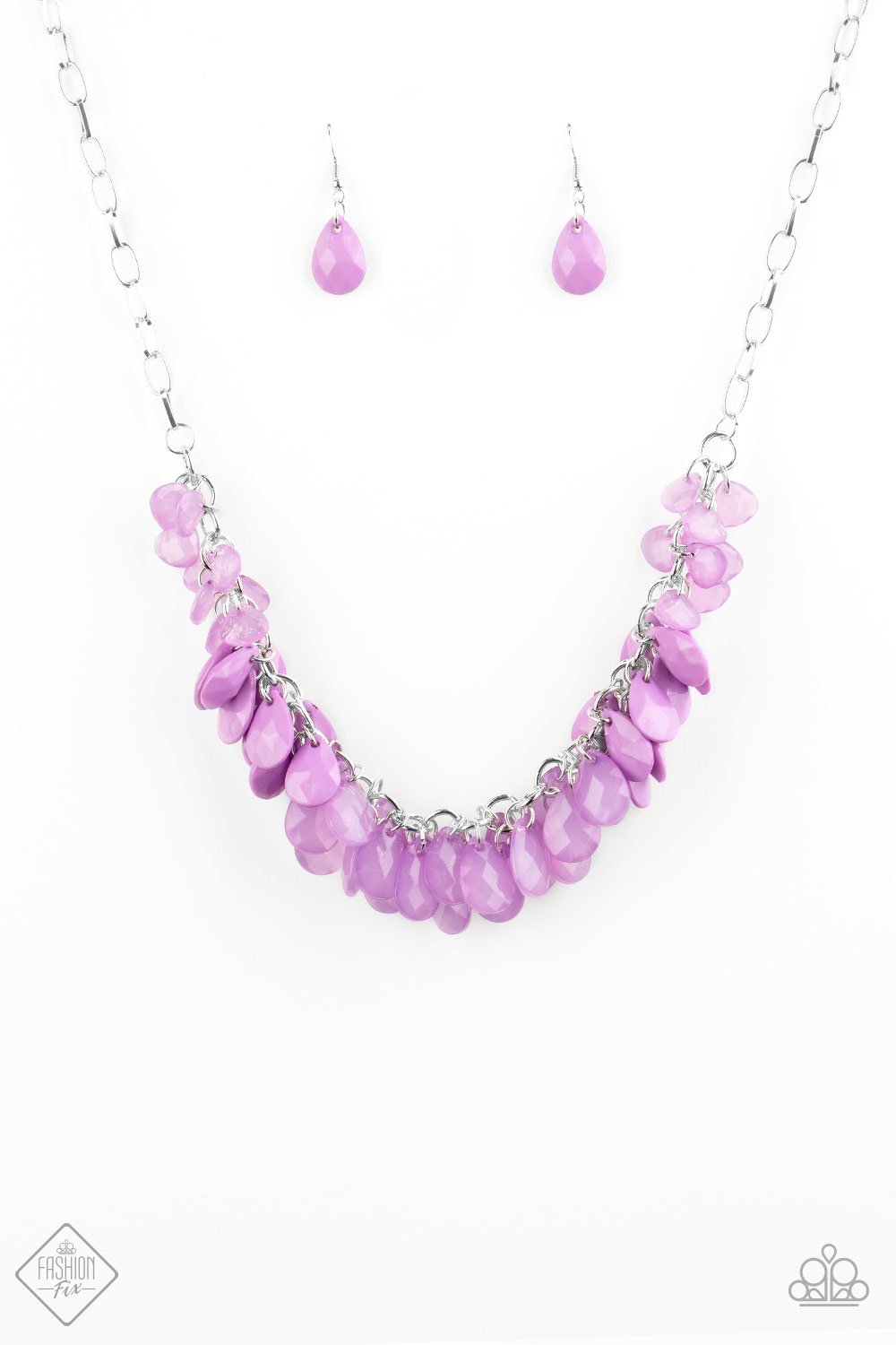 Colorfully Clustered Purple - Paparazzi Necklace