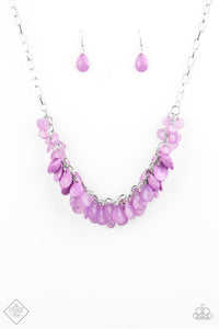 Colorfully Clustered Purple - Paparazzi Necklace