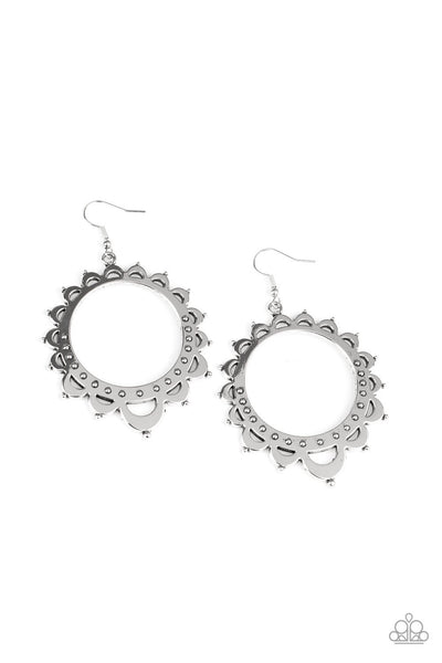 Casually Capricious Silver - Paparazzi Earring