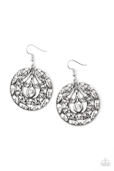 Choose to Sparkle White - Paparazzi Earring