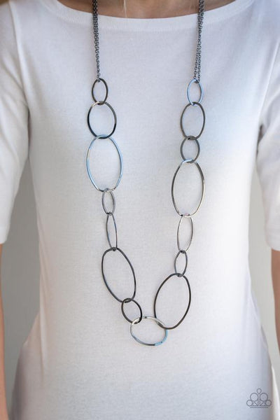 City Circuit Black - Paparazzi Necklace