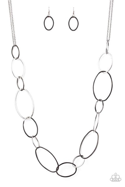 City Circuit Black - Paparazzi Necklace
