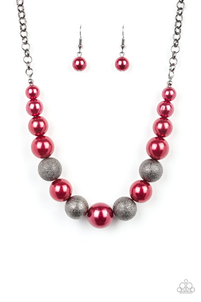 Color Me CEO Red - Paparazzi Necklace